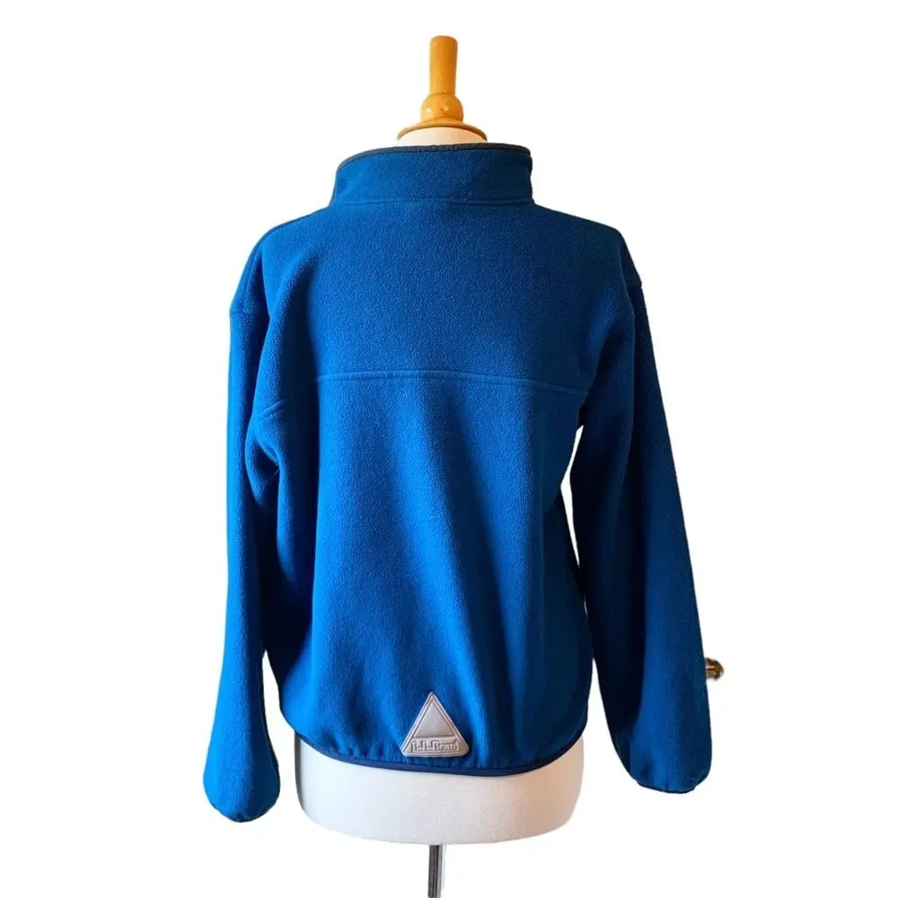 L.L. Bean Blue Fleece Pullover Jacket with Pockets - Kids XL